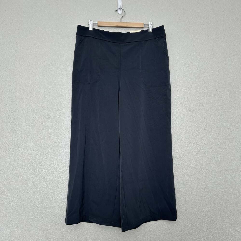 Max Studio London Womens Plus 1X Blue Grey Wide-Leg Pants Elastic Waist - Picture 3 of 3